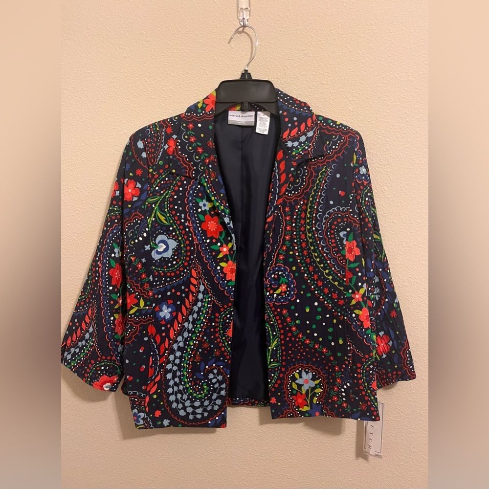 Alfred Dunner Colorful Paisley Blazer size: 8 Petite